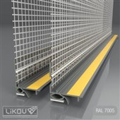 LIKOV LS2-FLEX 06 lišta okenní začišťovací 2D 6 mm s krycí lam. a tkan. 2,6m šedá tmavá